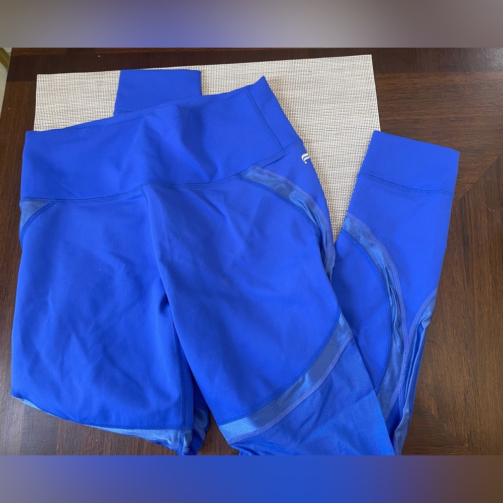 Fabletics PowerHold Mesh Panel Leggings S Cobalt